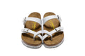 Birkenstock Madrid White Single-Snap Comfort Toe-Loop Leather Sandals