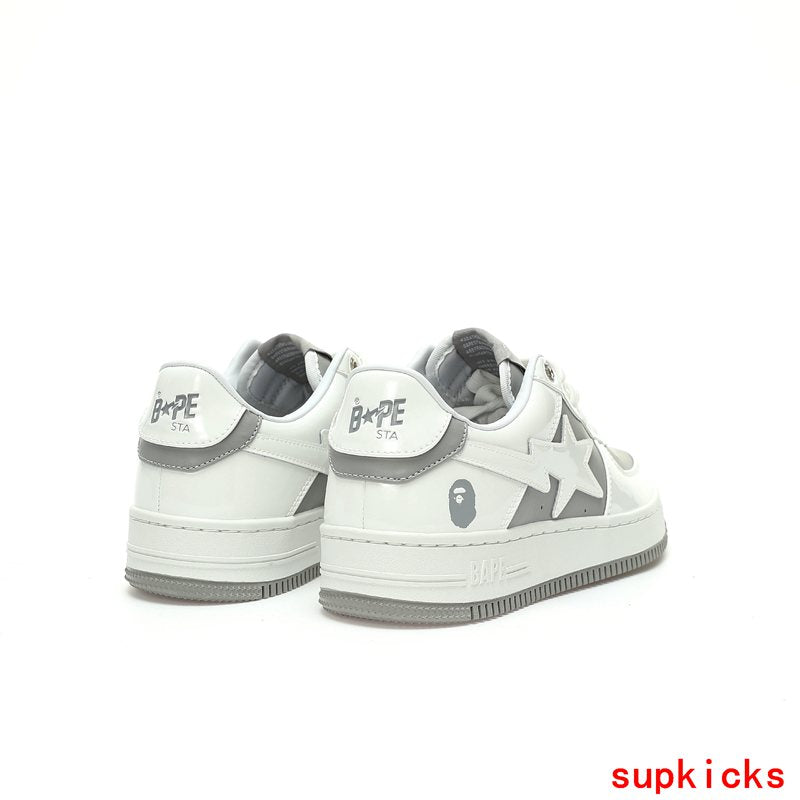 A Bathing Ape Bape Sta Sk8 Low White Gray
