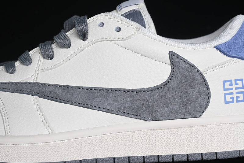 Travis Scott Fragment Design Nike Air Jordan 1 Low Givenchy OG SP Blue Grey White Sneakers