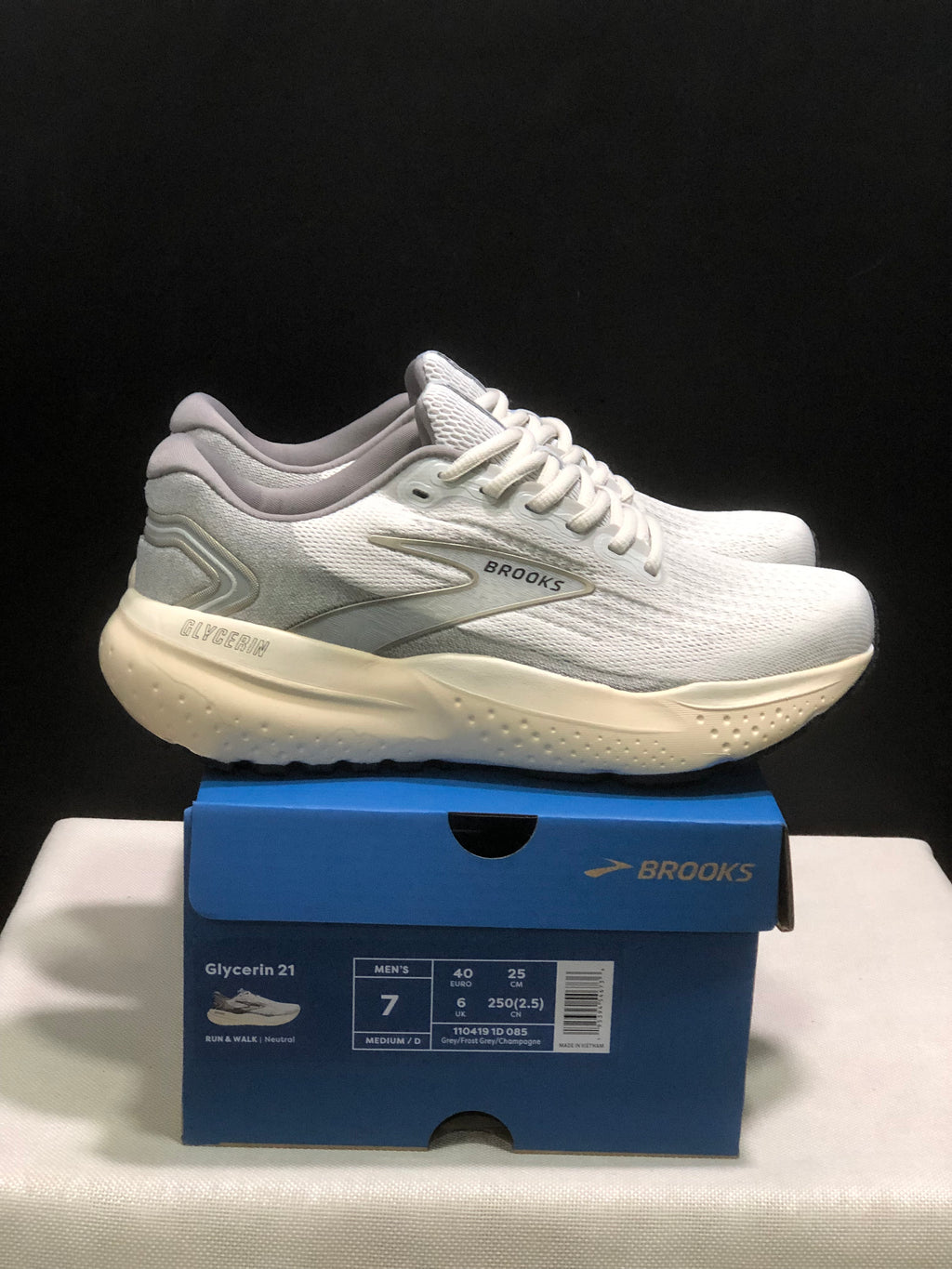 Brooks Glycerin 21 Men's Low-top Casual Running Shoes Grey/Frost Grey/Champogne