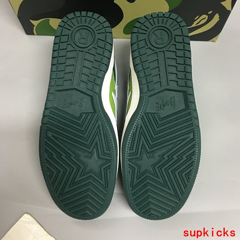 A Bathing Ape1 Bape SK8 Sta Green White 1J30291024