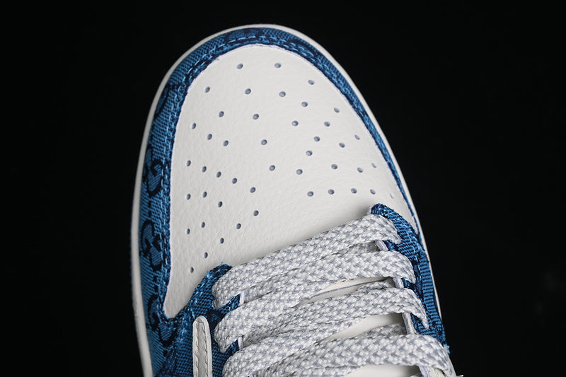 Travis Scott Fragment Design Nike Air Jordan 1 Low Gucci OG SP Blue White Sneakers