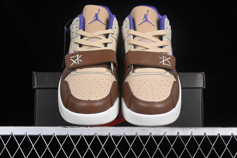 Travis Scott Nike Air Jordan Cut The Check Purple khaki Brown Sneakers
