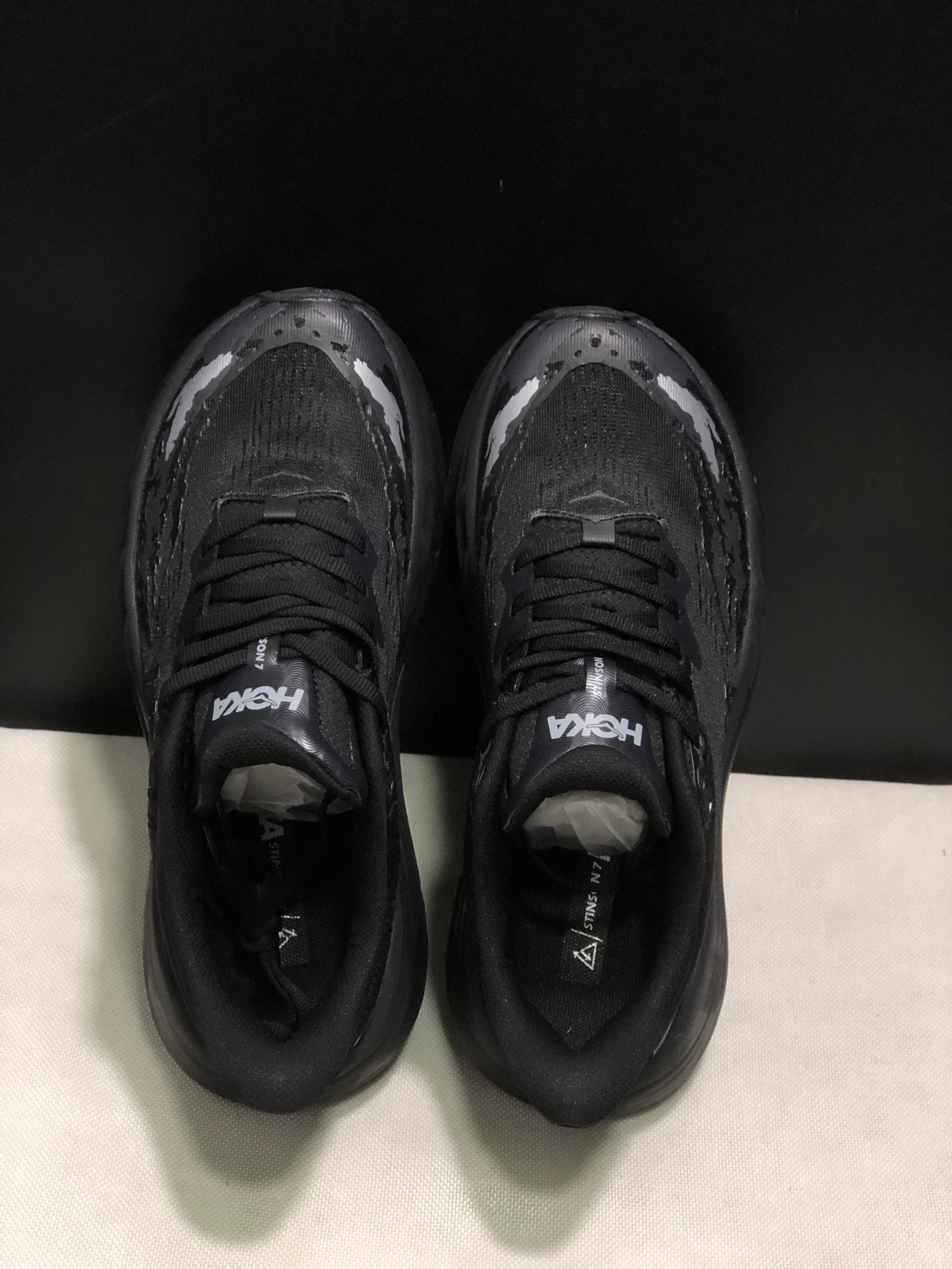 Hoka One One Stinson 7 Comfortable Anti-slip Outdoor Running Shoes Sneakers Black