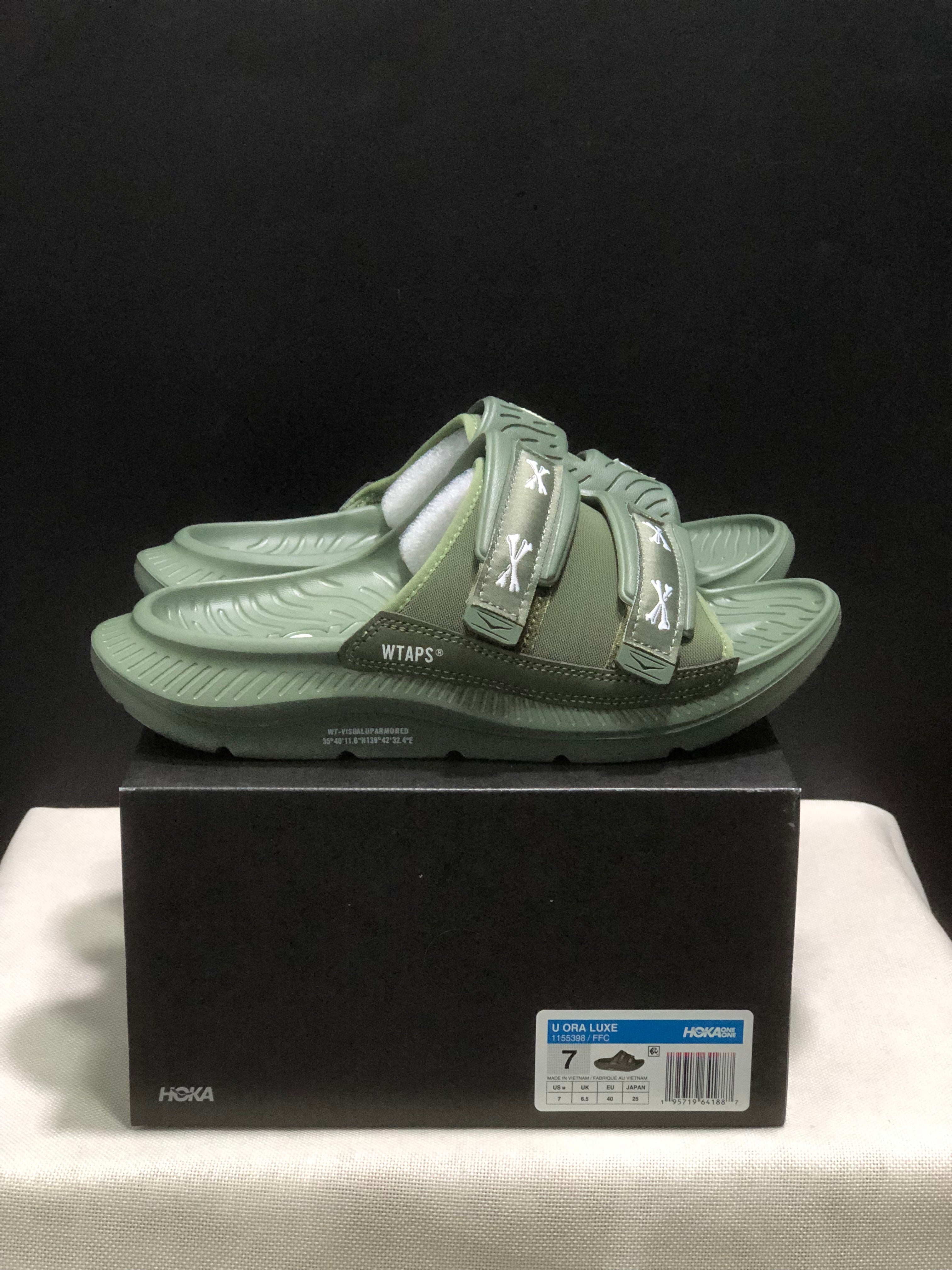 Wtaps x Hoka One One Ora Luxe Comfortable Sandals Olive