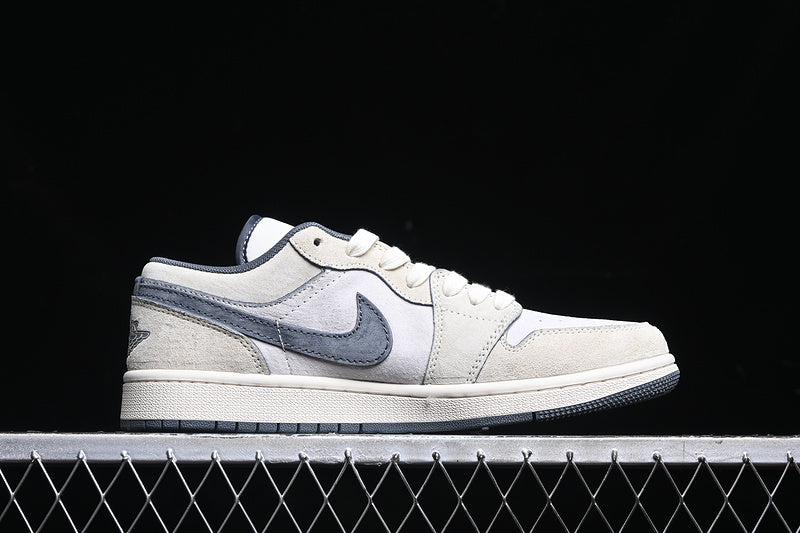 Travis Scott Fragment Design Nike Air Jordan 1 Low Bape OG SP Grey White Beige Sneakers