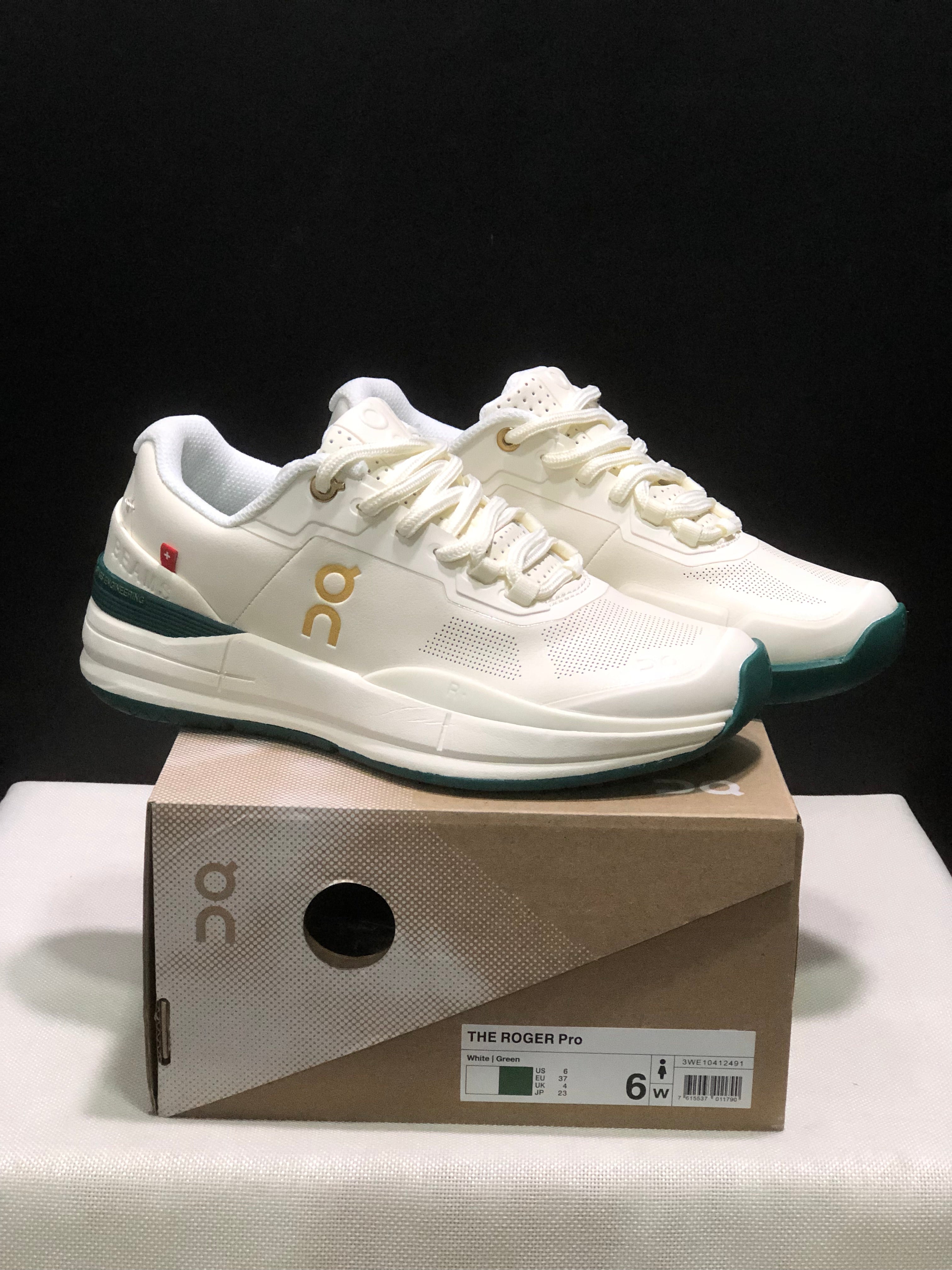 On Running The Roger Rro Durable And Breathable Tennis Shoes White/Green