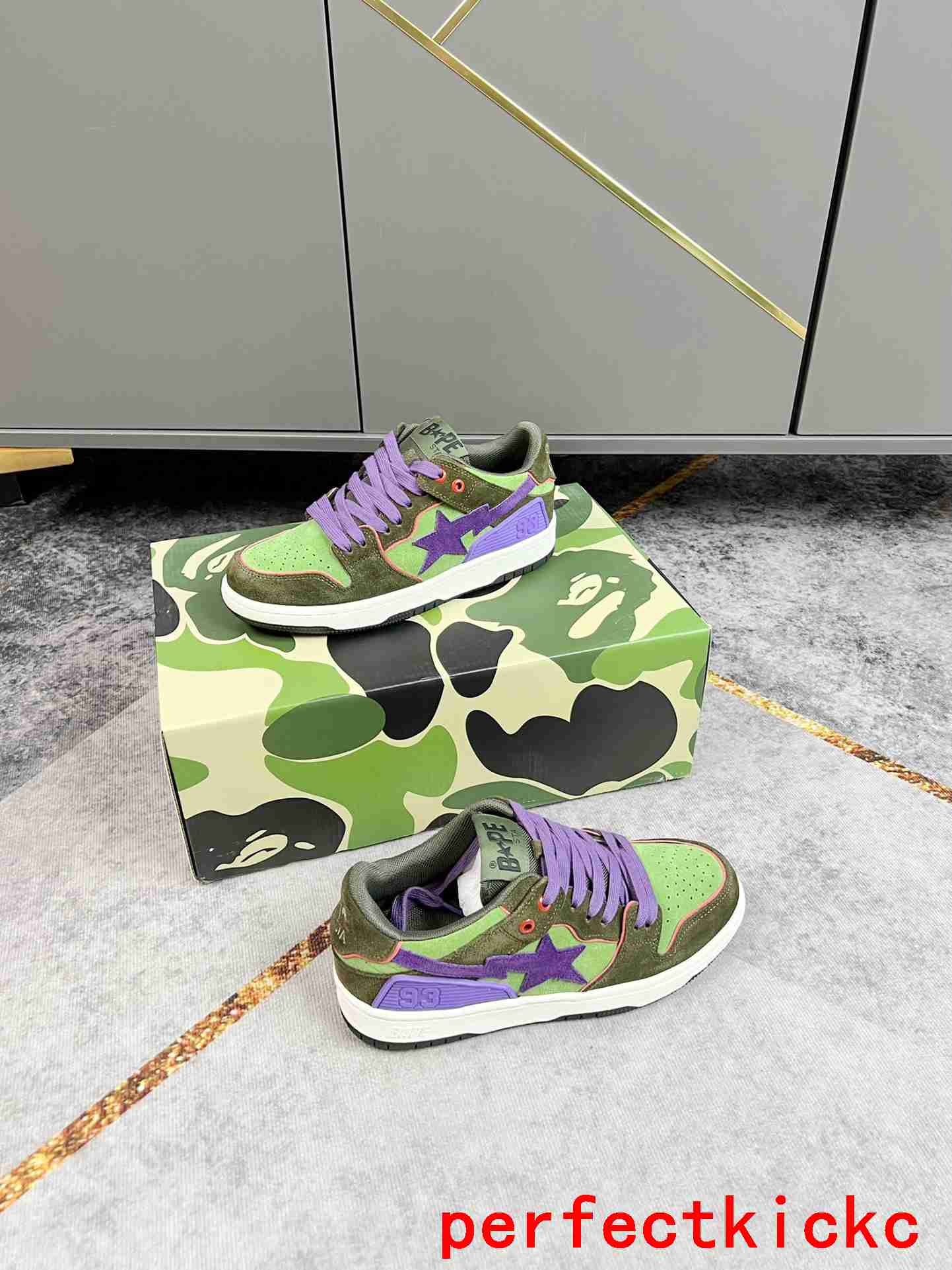 A Bathing Ape1 Bape Sta Low Army Green Purple