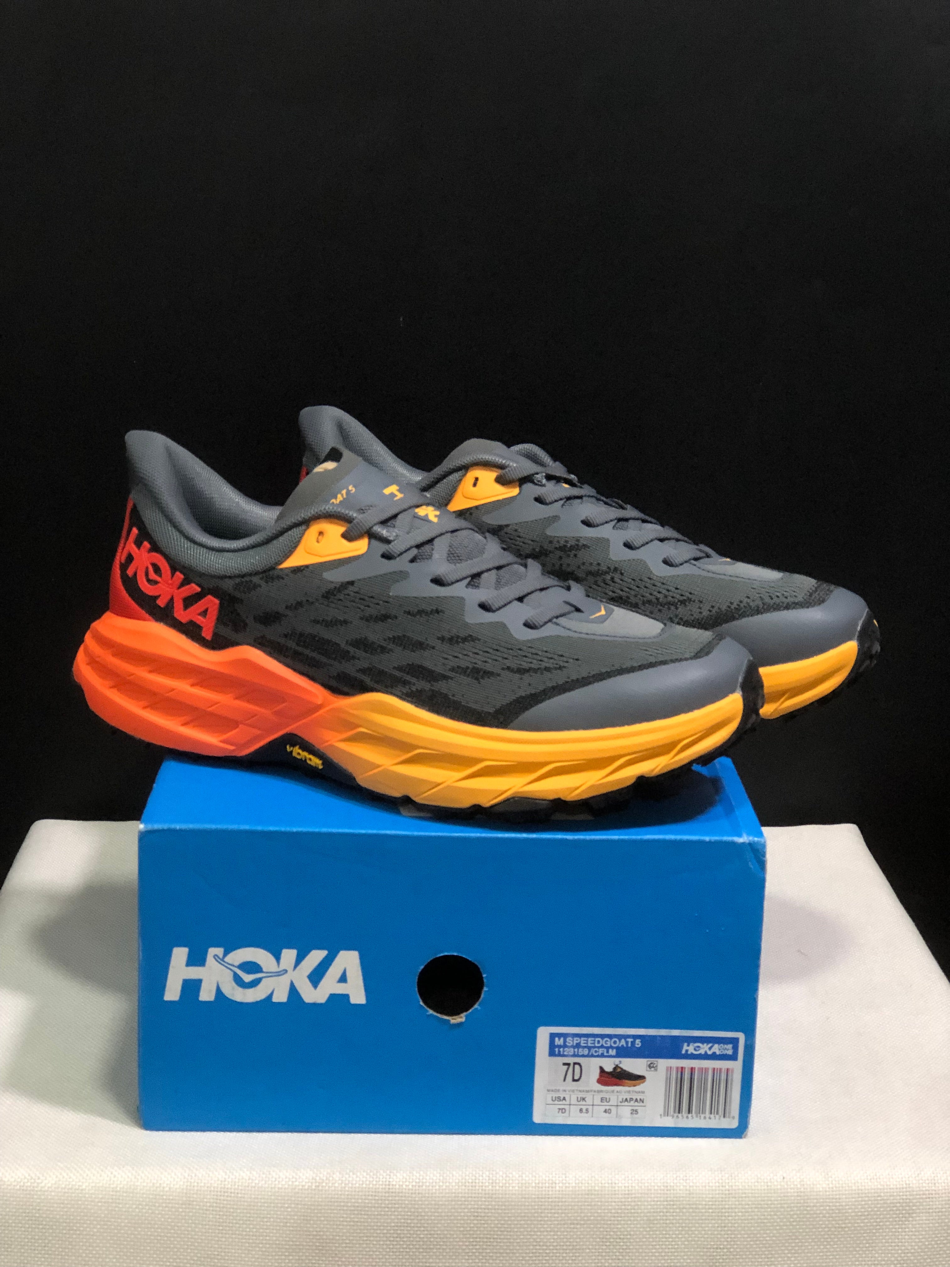 Hoka One One Speedgoat 5 Trail Running Shoes Sneakers Dark Grey
