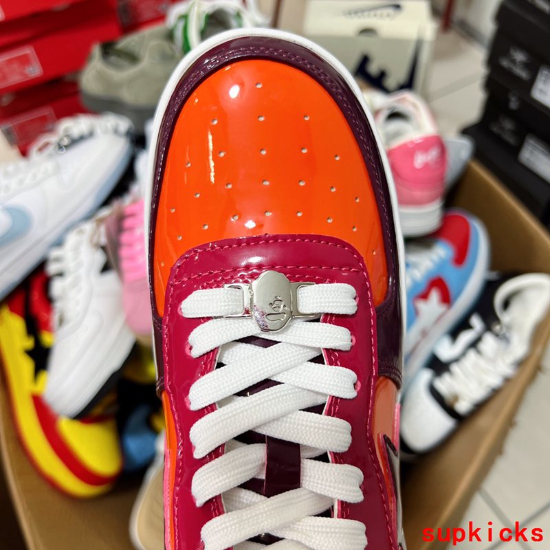 A Bathing Ape Bape Sta Sk8 Dark Red Orange