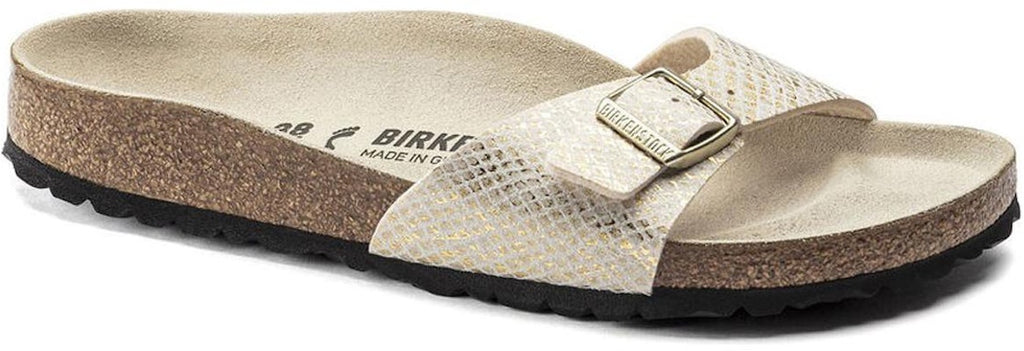 Birkenstock Madrid Narrow Fit Gold Python 1018543 Fashion Slippers