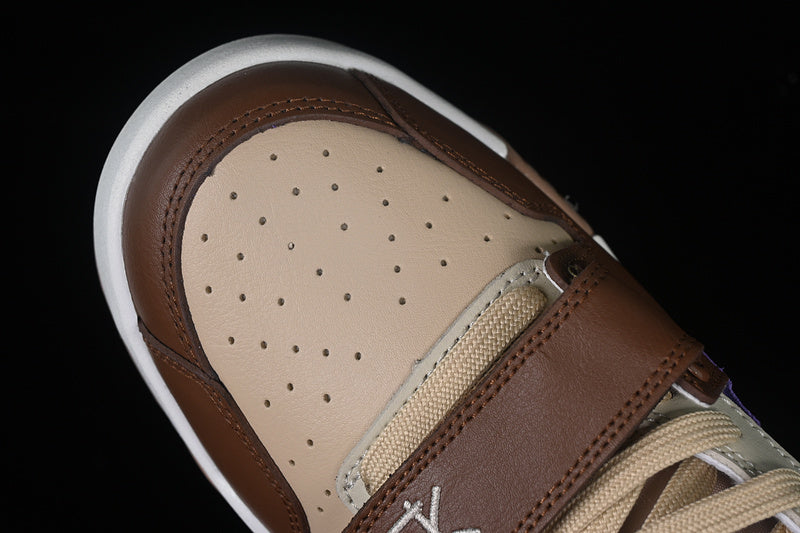 Travis Scott Nike Air Jordan Cut The Check Purple khaki Brown Sneakers