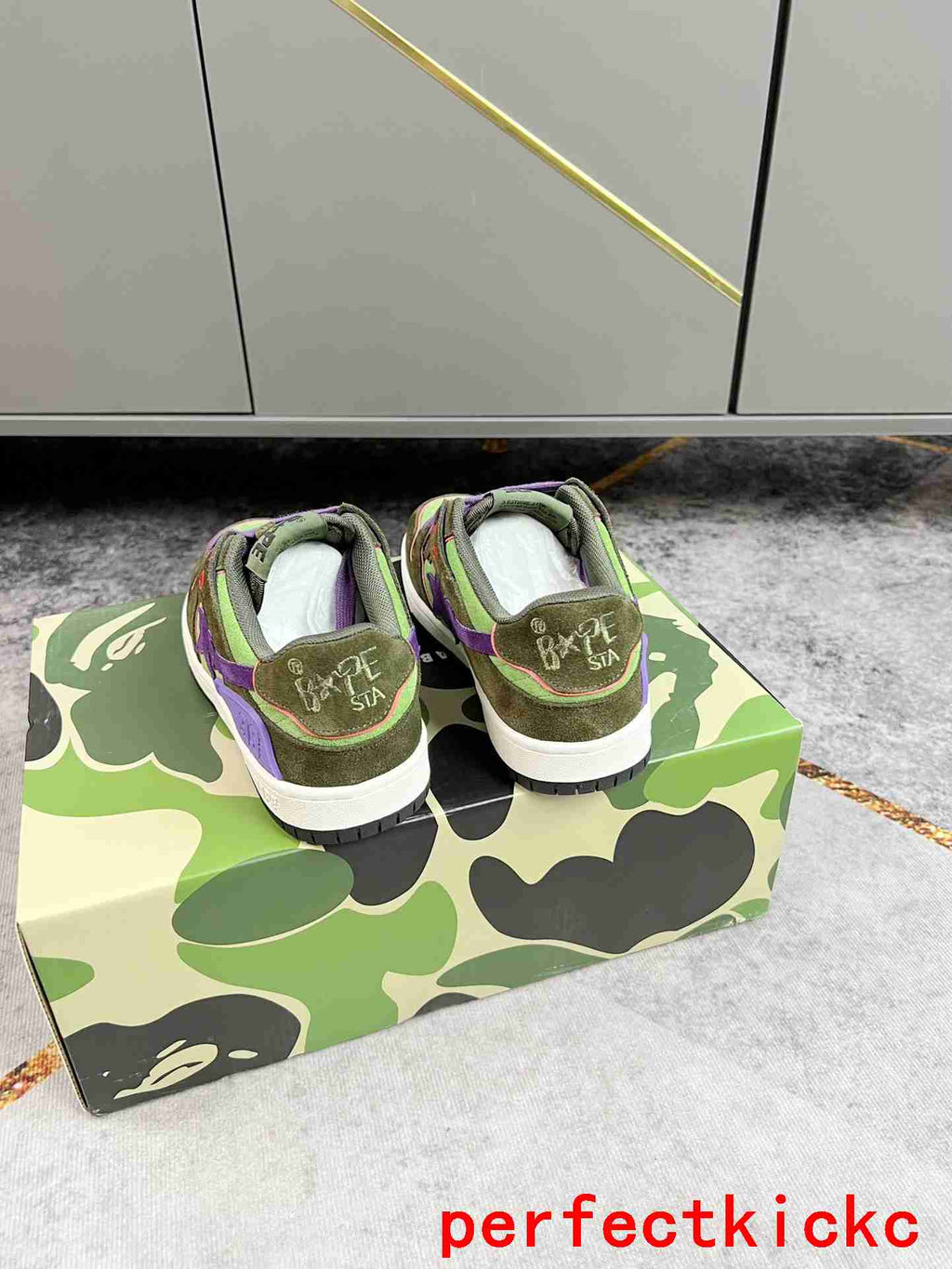 A Bathing Ape Bape Sta Low Army Green Purple