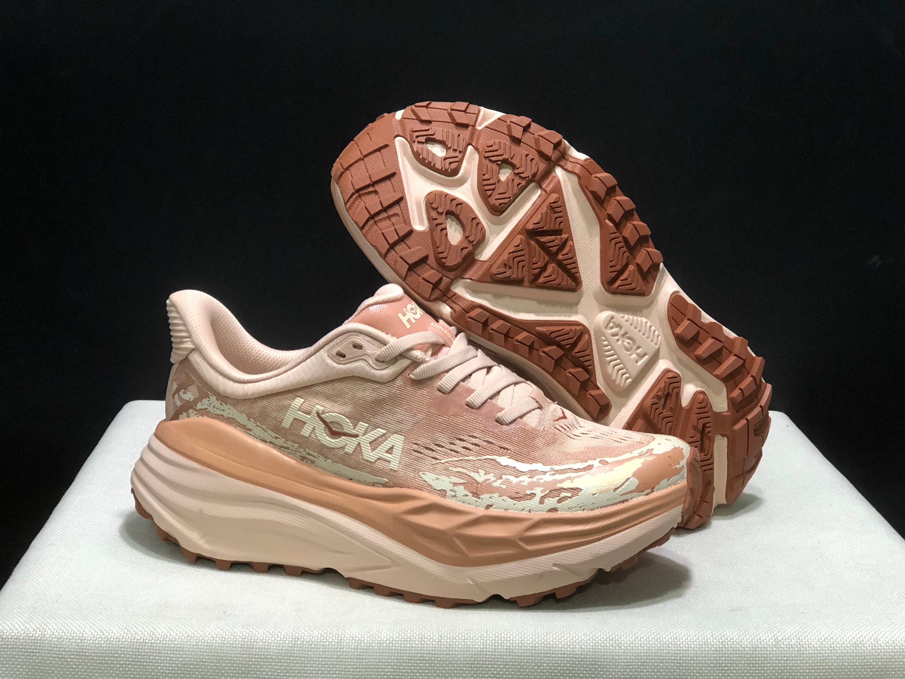 Hoka One One Stinson 7 Women's Comfortable Anti-slip Outdoor Running Shoes Sneakers Pink