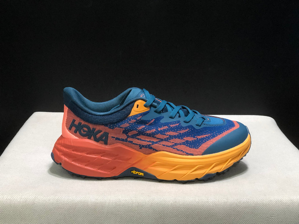 Hoka One One Speedgoat 5 Blue/Orange Trail Running Shoes Sneakers
