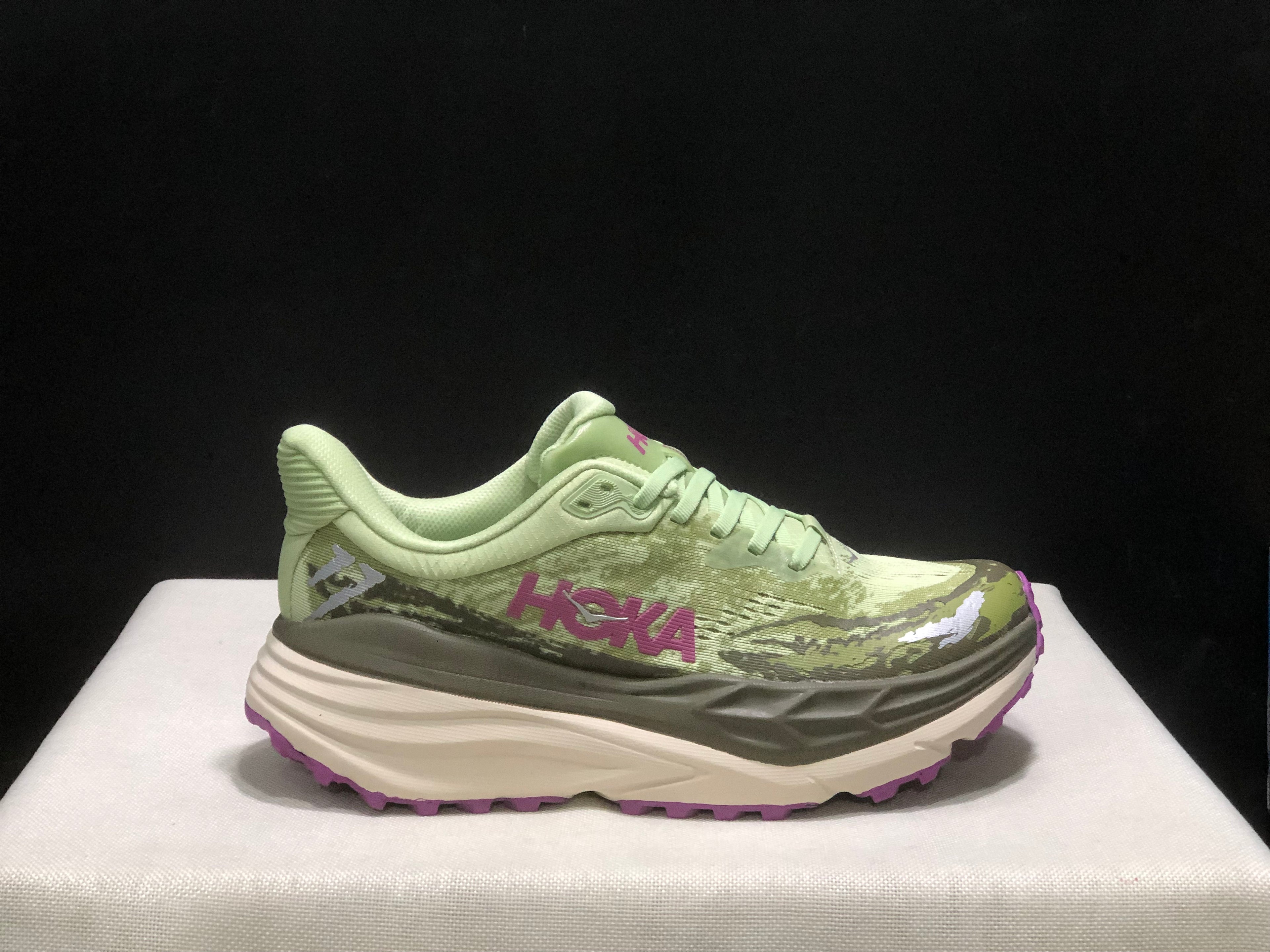 Hoka One One Stinson 7 Comfortable Anti-slip Outdoor Running Shoes Sneakers Light Green