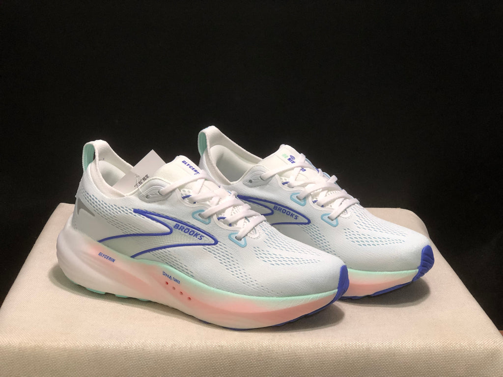 Brooks Glycerin 22 Comfortable Running Shoes Co Branded/White/Blue