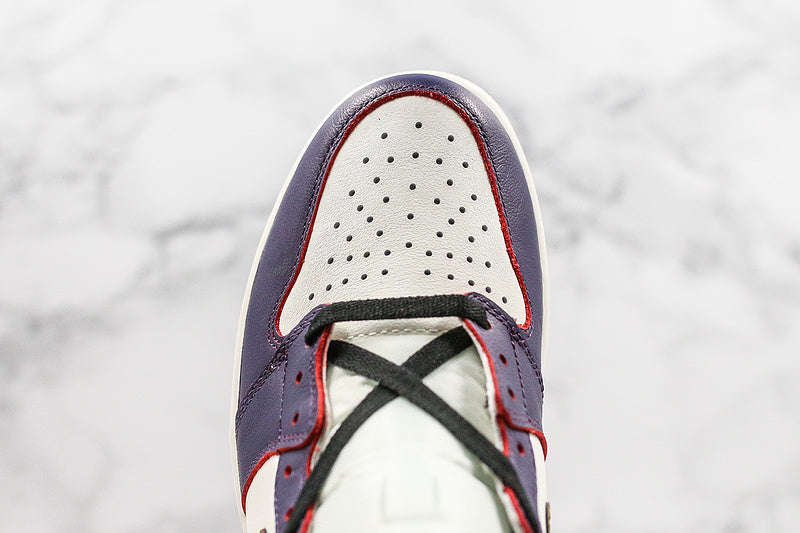 Nike SB Air Jordan 1 Retro High-Top Defiant LA to Chicago Purple/White Sneakers
