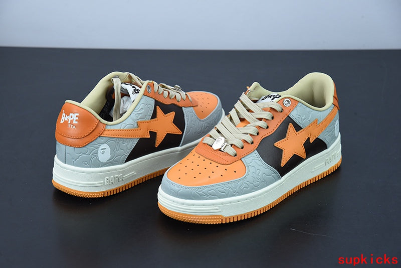 A Bathing Ape Bape Sta Low Grey Orange
