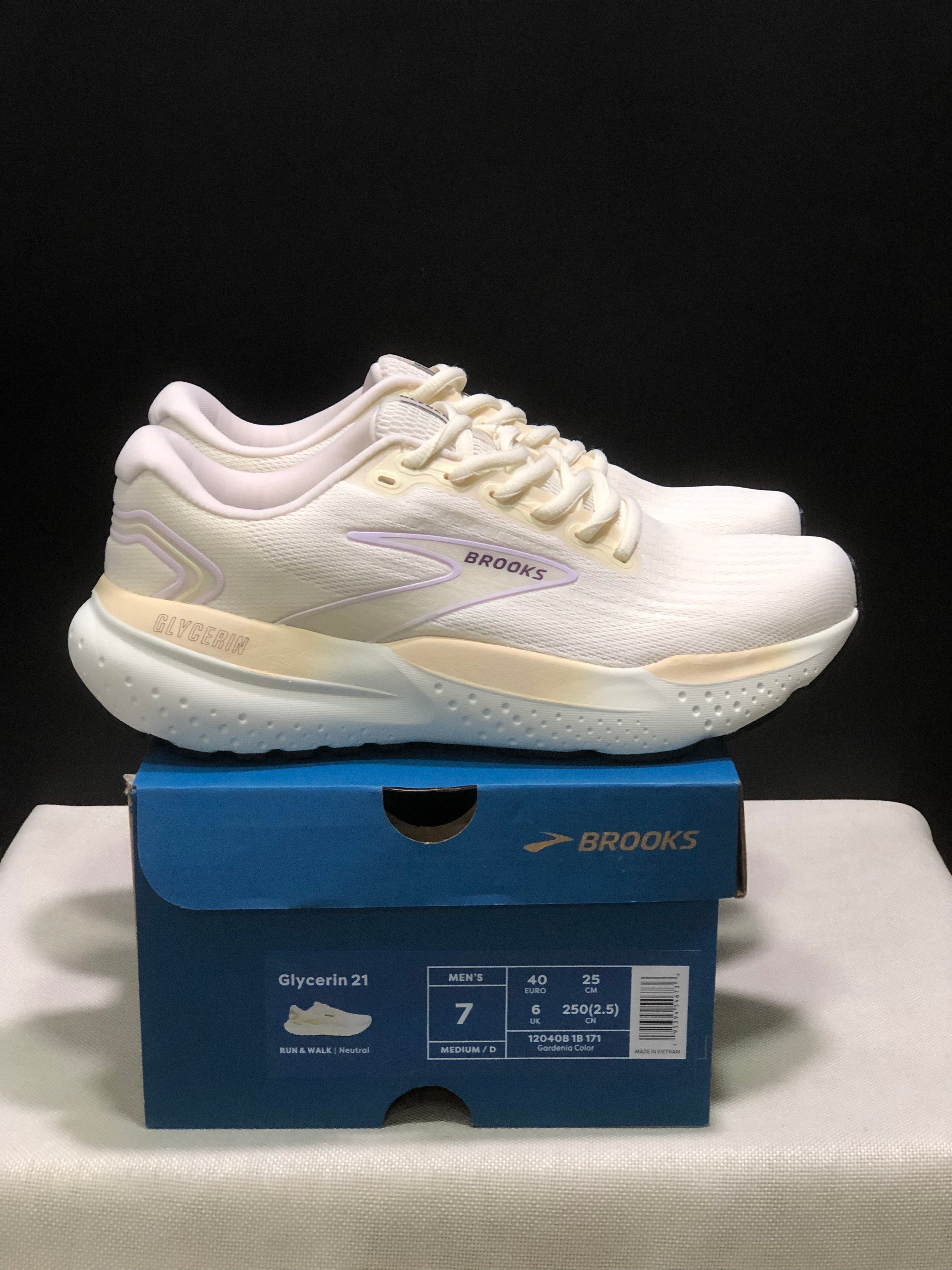 Brooks Glycerin 21 Low-top Casual Running Shoes Gardenia Color