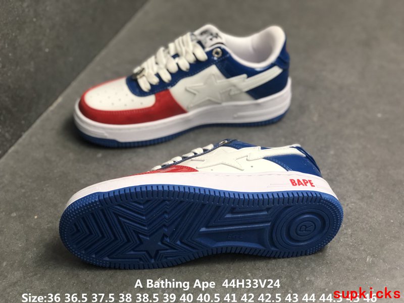 A Bathing Ape Bape Sta Low Red Navy White