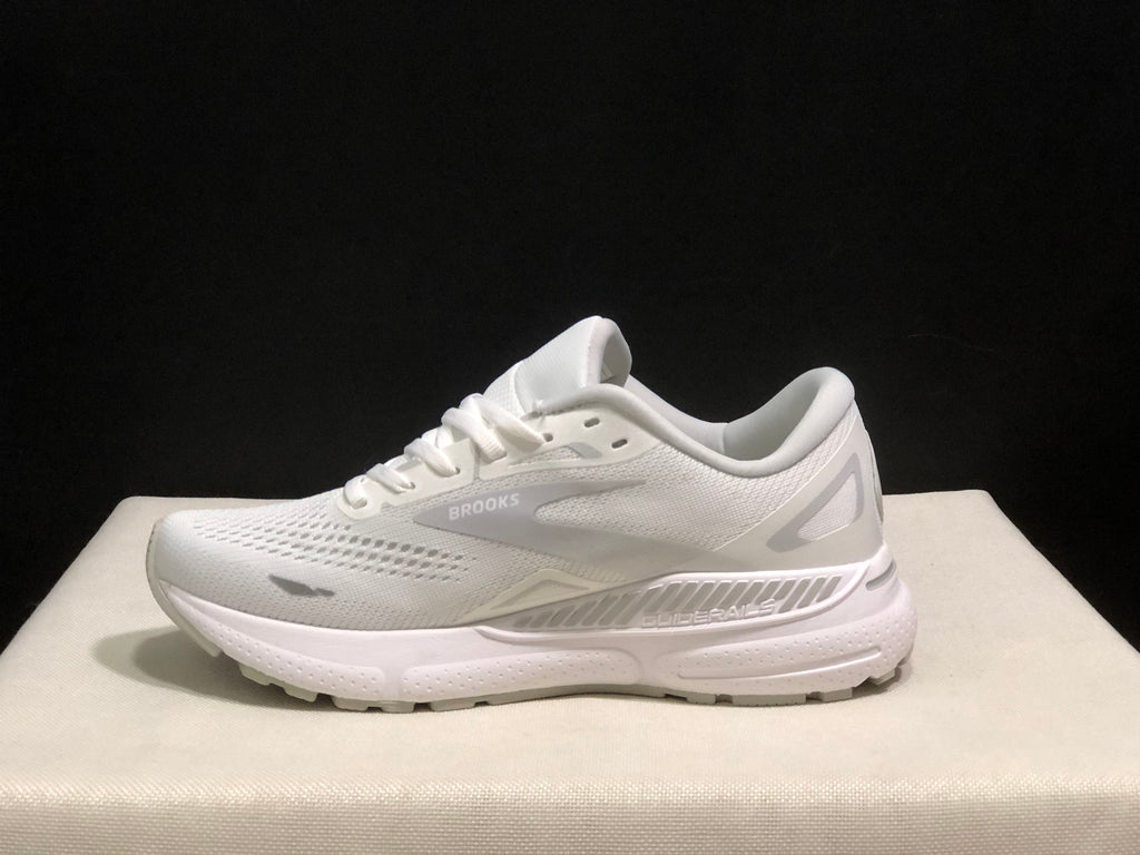 Brooks Adrenaline GTS 23 Shock-absorbing Wear-resistant Low-top Running Shoes White/Silver