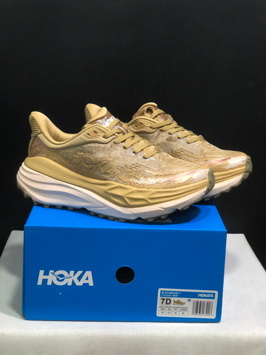 Hoka One One Stinson 7 Comfortable Anti-slip Outdoor Running Shoes Sneakers Yellow