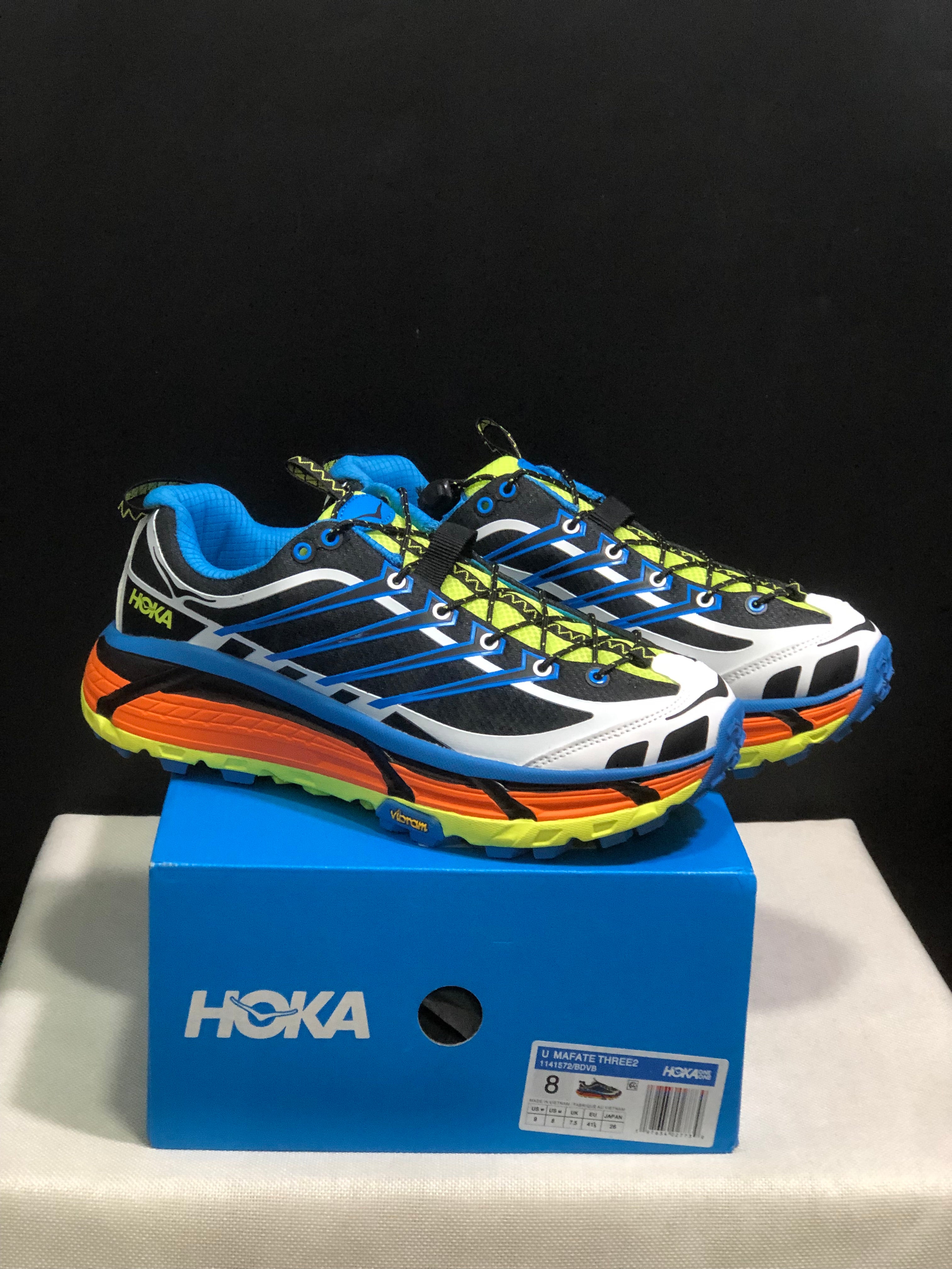 Hoka One One Mafate Three 2 Anti-slip Running Shoes Sneakers Blue