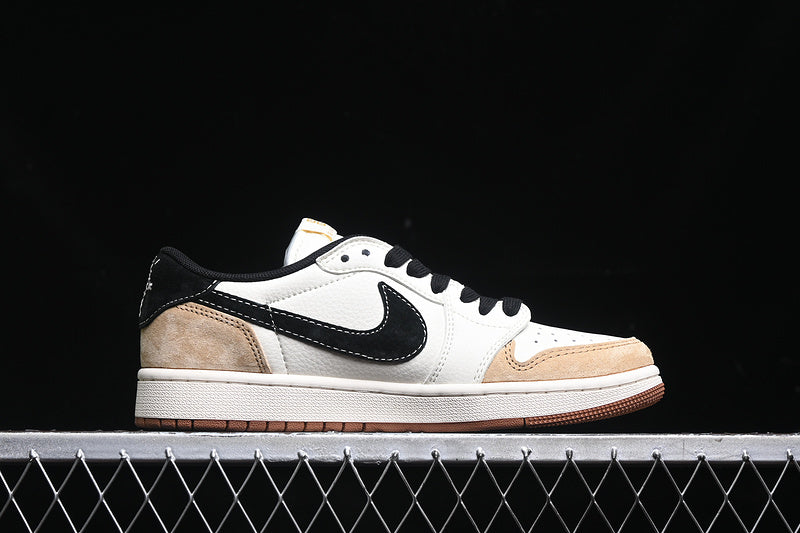 Travis Scott Fragment Design Nike Air Jordan 1 Low Givenchy OG SP Black Brown White Sneakers