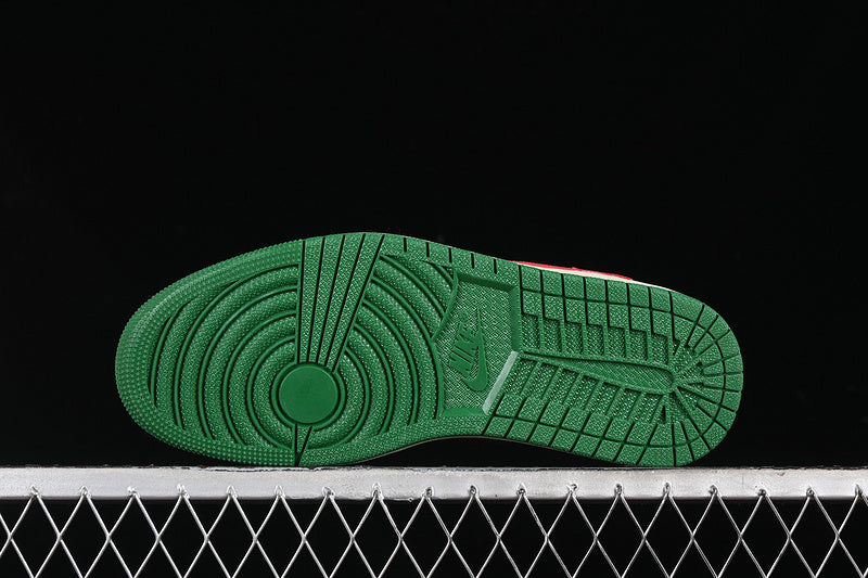 Travis Scott Fragment Design Nike Air Jordan 1 Low OG SP Green Sole Red White Sneakers