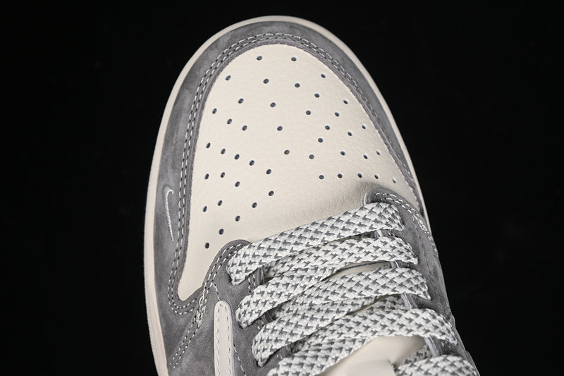 Travis Scott Fragment Design Nike Air Jordan 1 Low OG SP Light Grey White Sneakers
