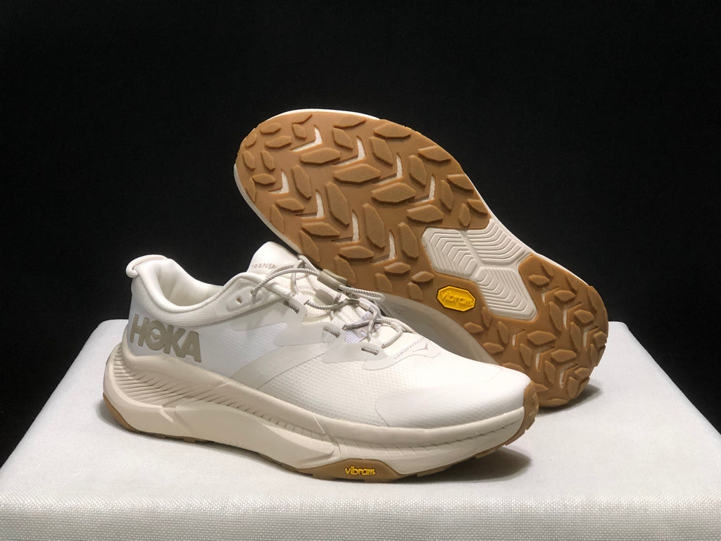 Hoka One One Transport Drawstring Low-top Running Shoes Sneakers Cream