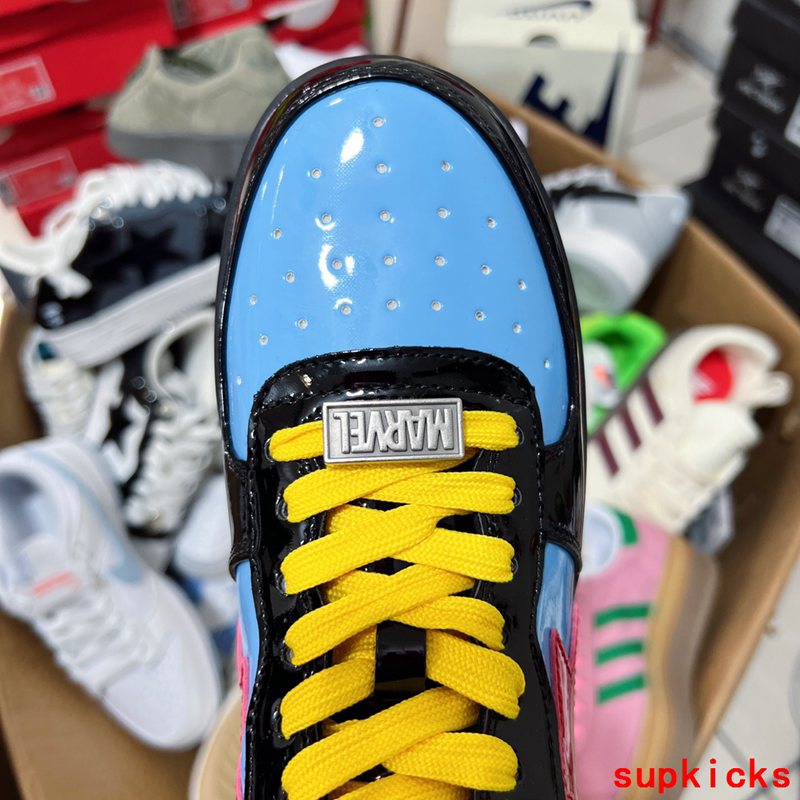 A Bathing Ape Bape Sta Marvel Comics Black Patent Leather