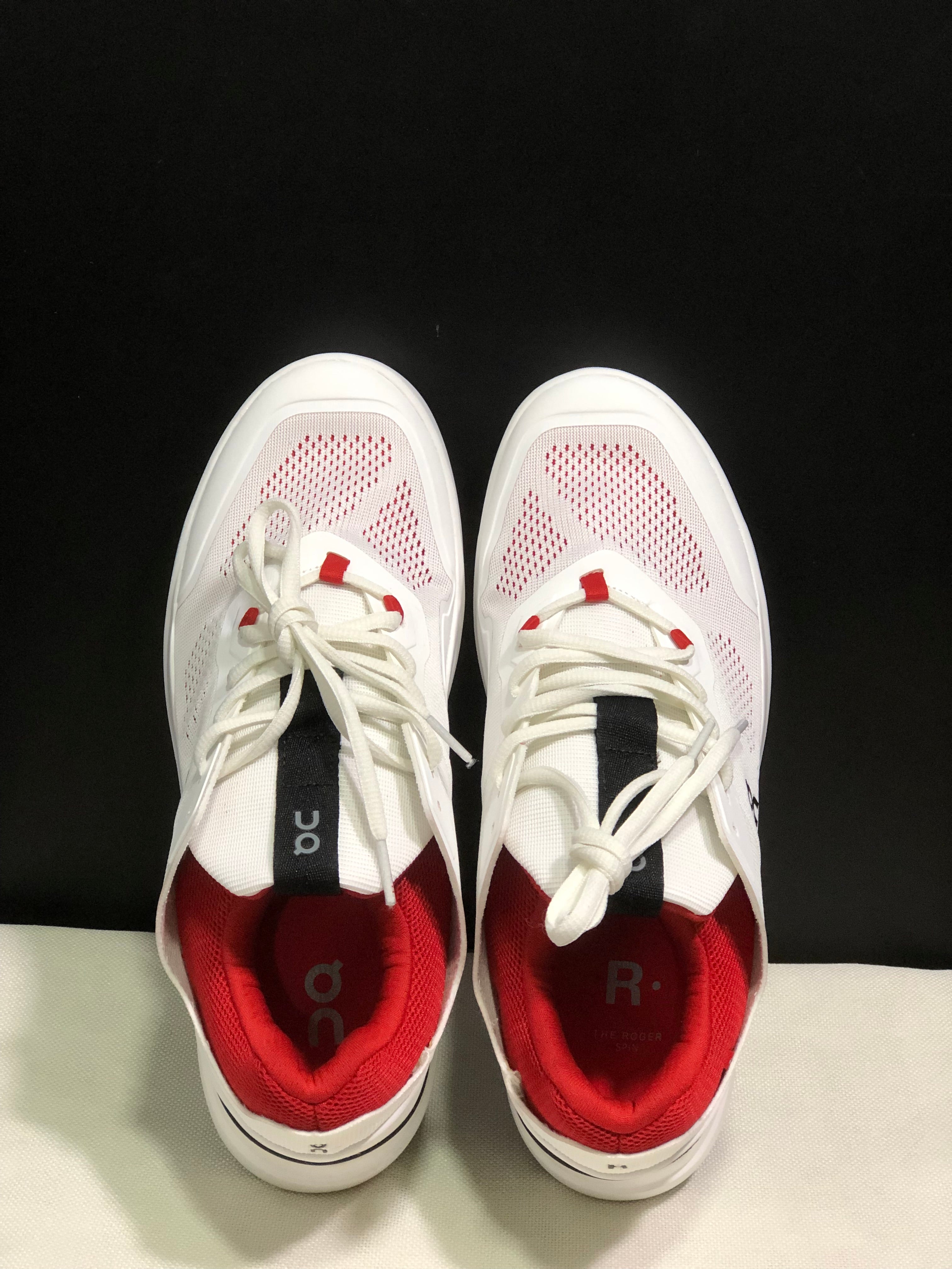 On Running The Roger Spin Breathable Mesh Sneakers White/Red