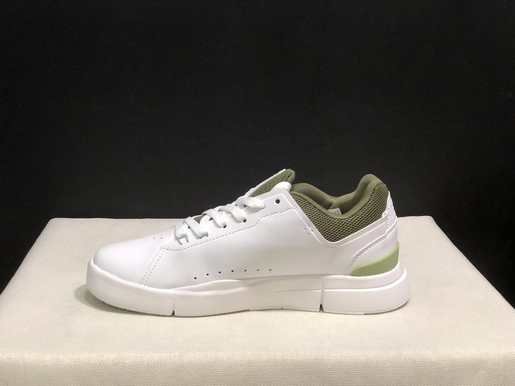 On Running The Roger Spin Breathable Mesh Sneakers White/Army Green