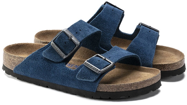 Birkenstock Boston Navy Suede Open Toe 1018141 Fashion Slippers