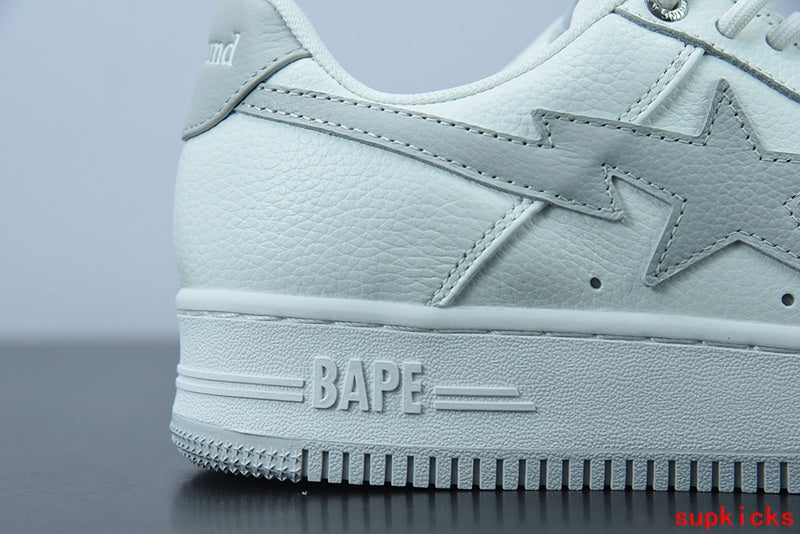 A Bathing Ape Bape Sneaker White Gray
