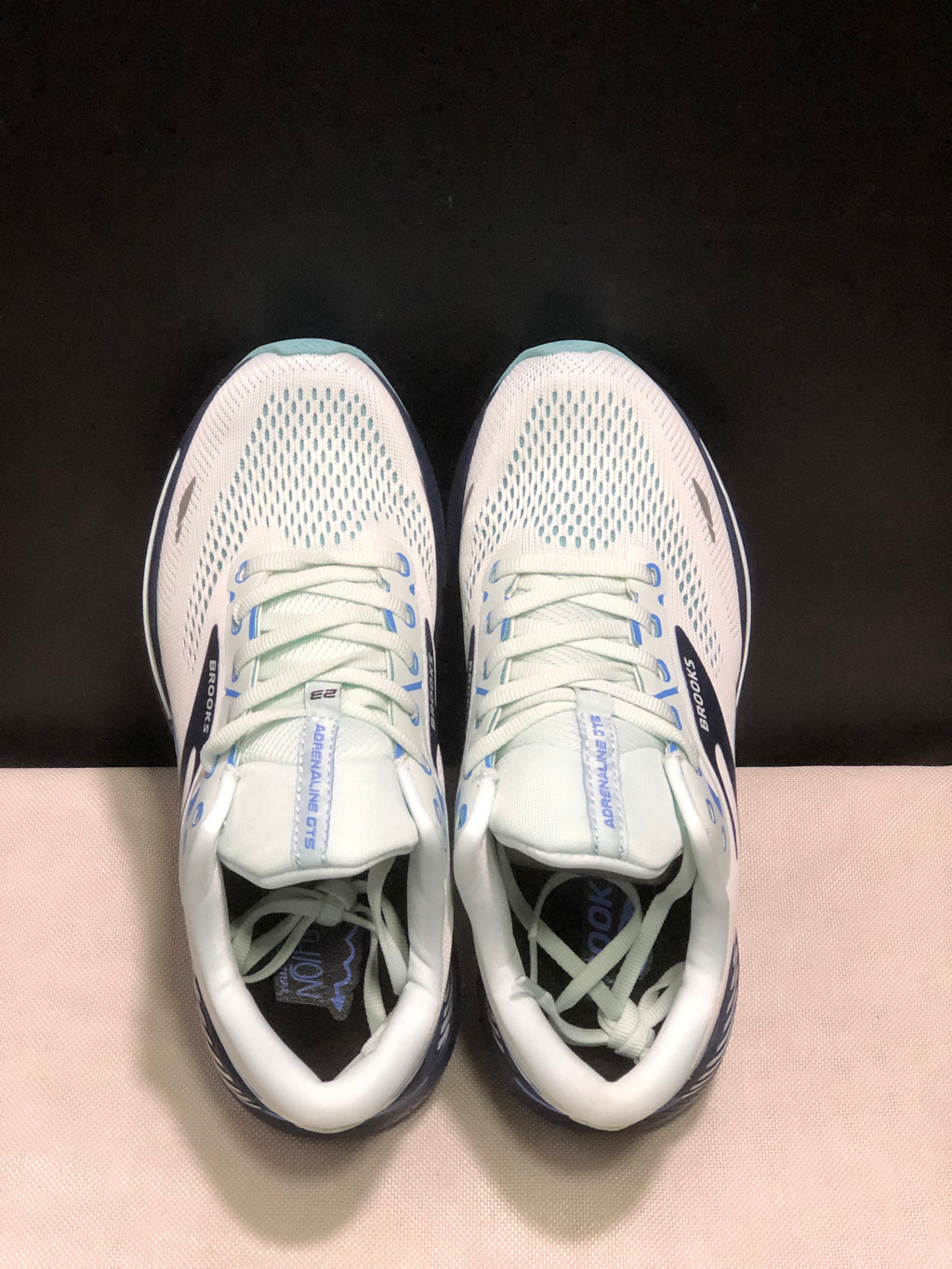 Brooks Adrenaline GTS 23 Shock-absorbing Wear-resistant Low-top Running Shoes White/Blue