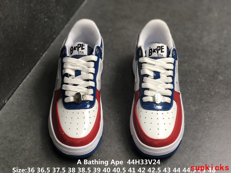 A Bathing Ape Bape Sta Low Red Navy White