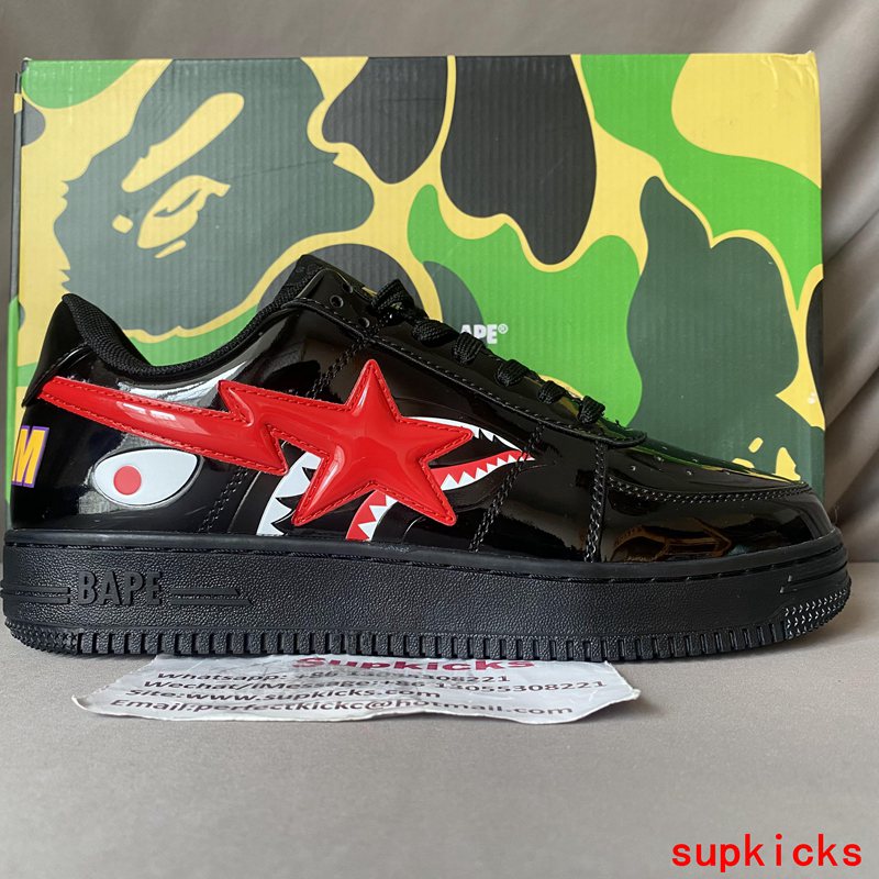 A Bathing Ape Bape Sta Low Shark Black
