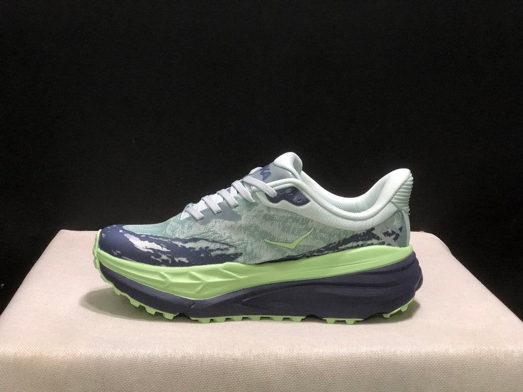 Hoka One One Stinson 7 Comfortable Anti-slip Running Shoes Camouflage/Light Green