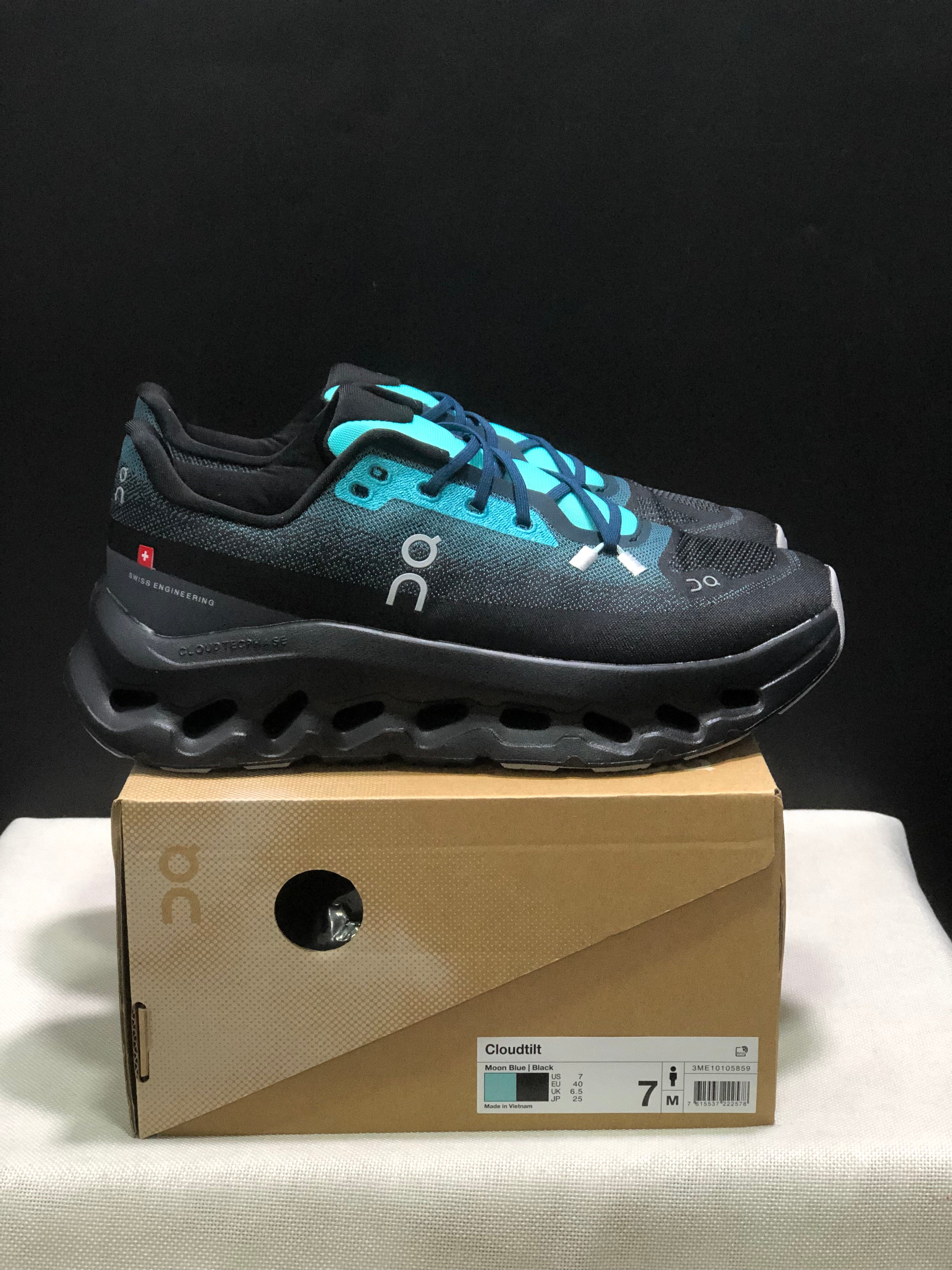 On Running Cloudtilt Durable Casual Life Shoes Moon Blue/Black