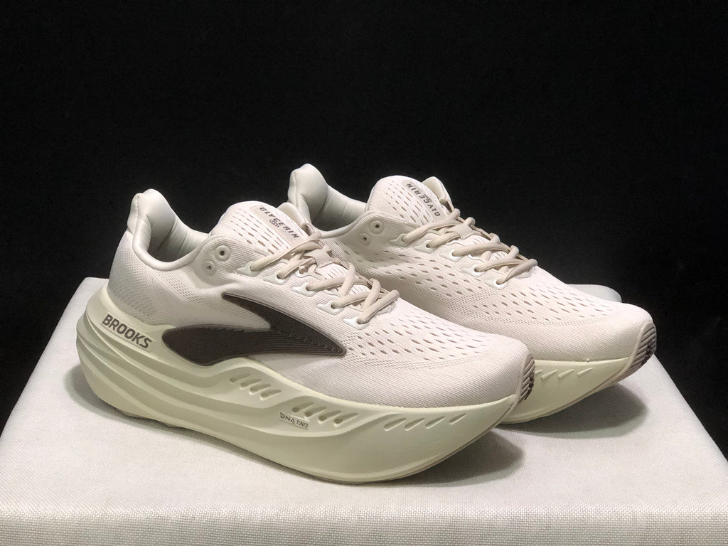 Brooks Glycerin Max Comfortable Low-top Running Shoes Apricot White