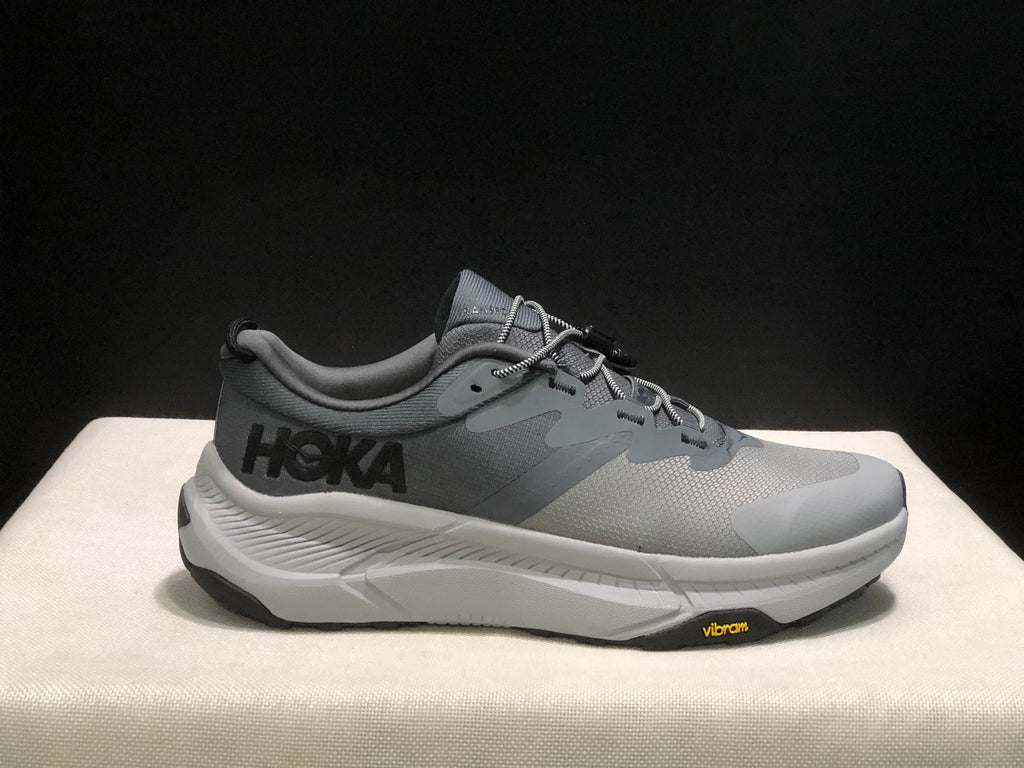 Hoka One One Transport Drawstring Low-top Running Shoes Sneakers Gray