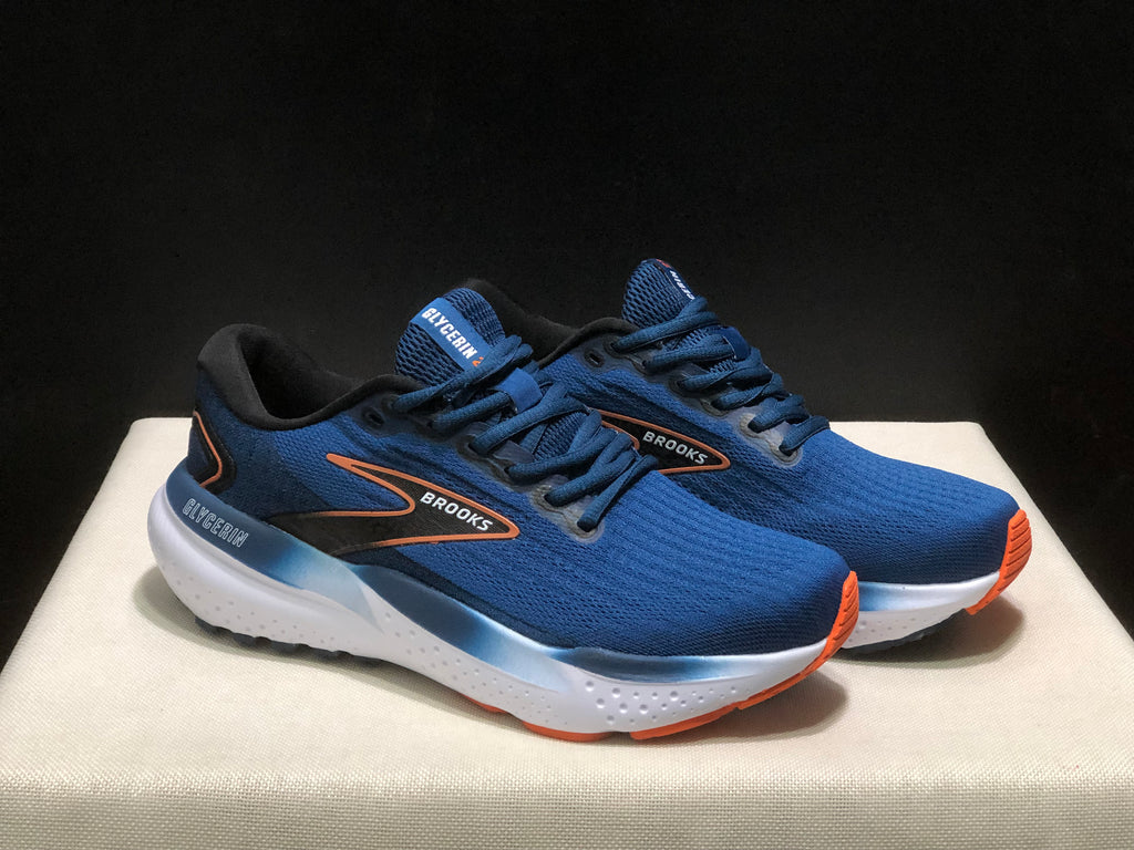 Brooks Glycerin 21 Low-top Casual Running Shoes Blue/Black/Orange