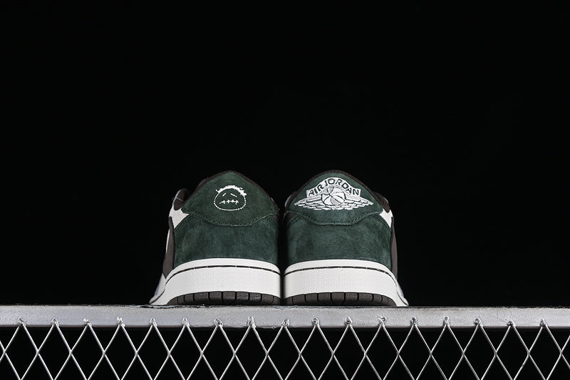 Travis Scott Nike Air Jordan 1 Low OG White Blue Brown Green Sneakers