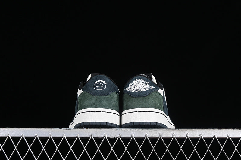 Travis Scott Nike Air Jordan 1 Low OG Green White Navy Sneakers