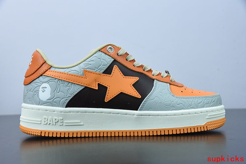 A Bathing Ape Bape Sta Low Grey Orange