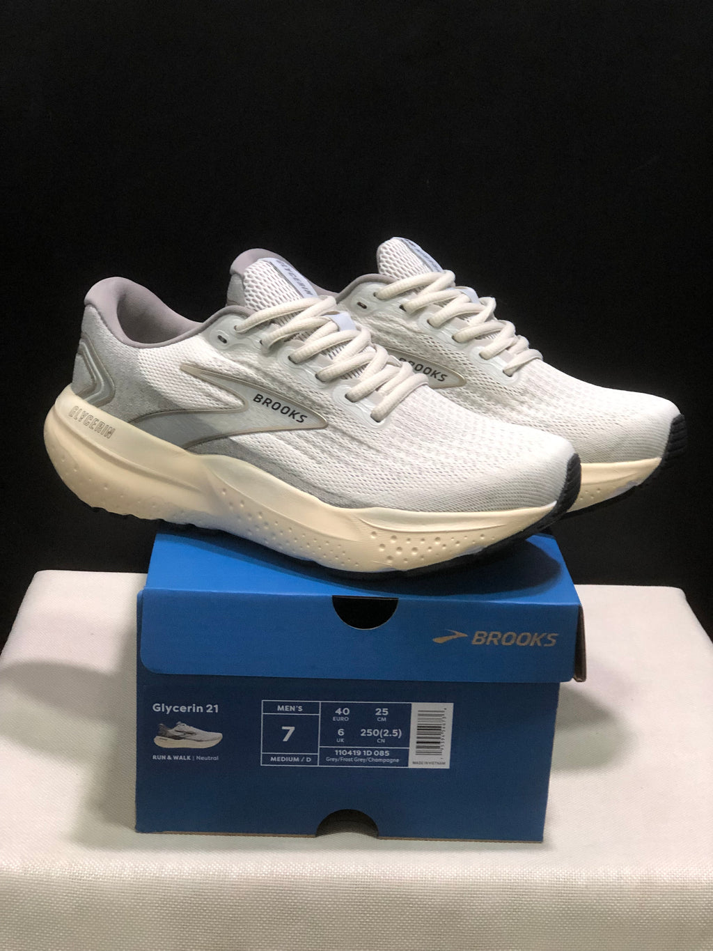 Brooks Glycerin 21 Men's Low-top Casual Running Shoes Grey/Frost Grey/Champogne