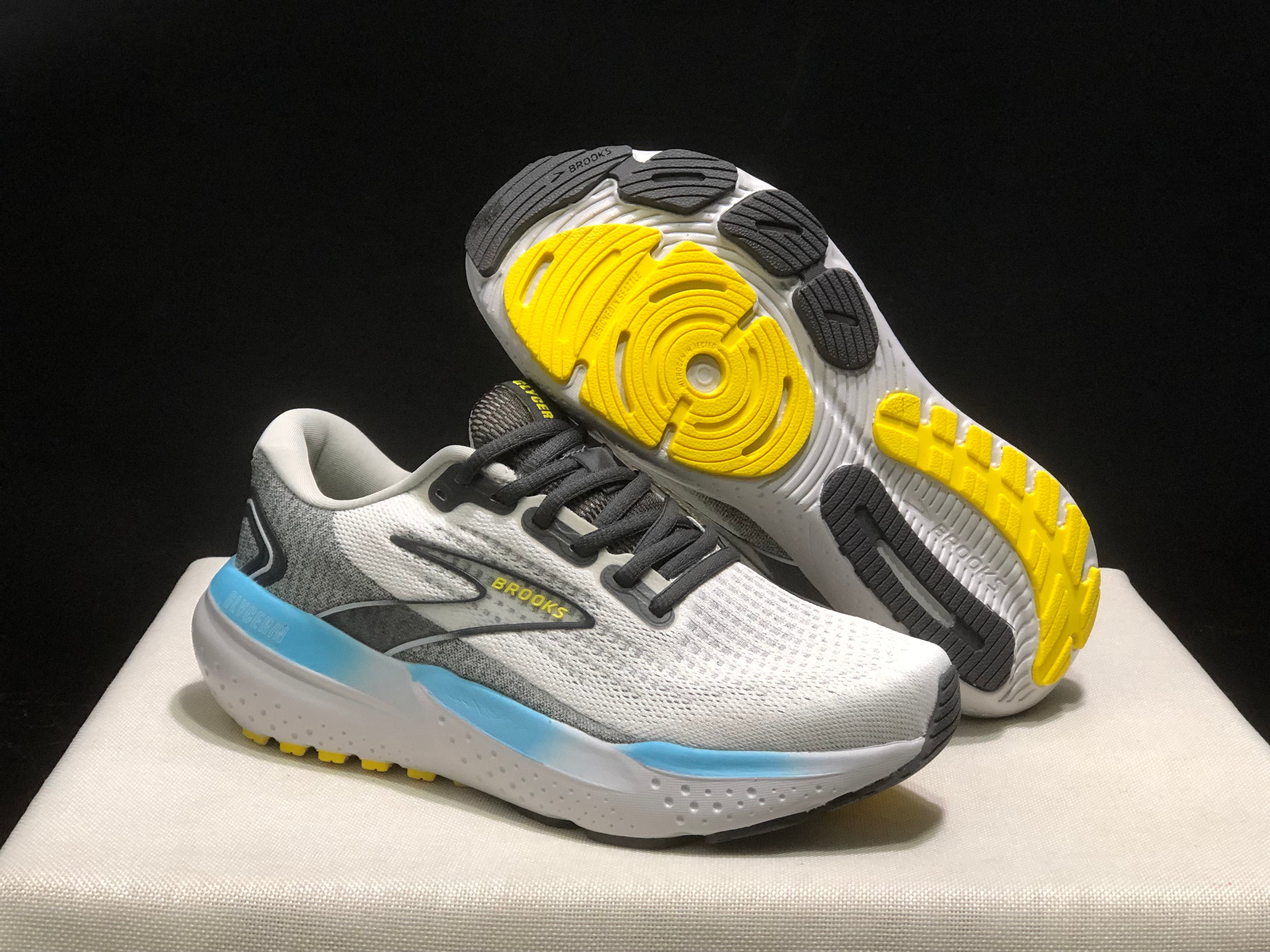 Brooks Glycerin 21 Men's Low-top Casual Running Shoes Coconut Milk Color/iron Grey/Champogne